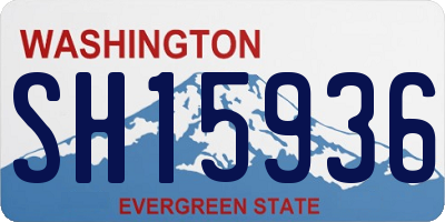 WA license plate SH15936