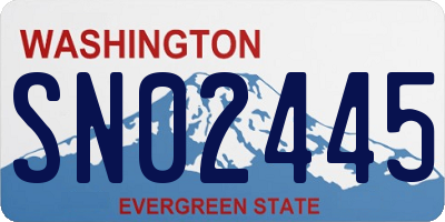 WA license plate SN02445