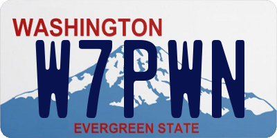 WA license plate W7PWN