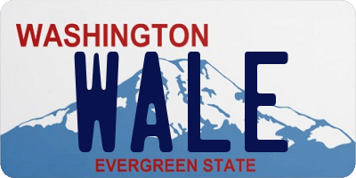 WA license plate WALE