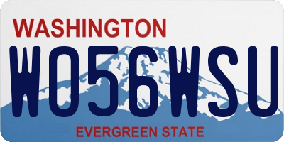 WA license plate WO56WSU