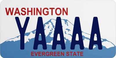 WA license plate YAAAA