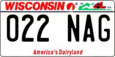 WI license plate 022NAG