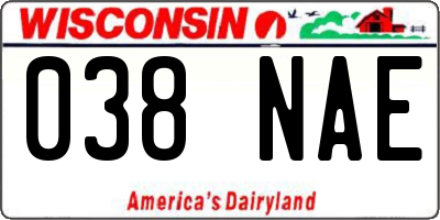 WI license plate 038NAE