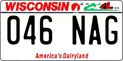 WI license plate 046NAG