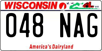 WI license plate 048NAG