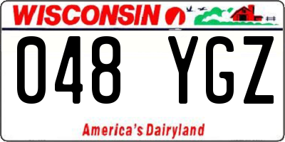 WI license plate 048YGZ