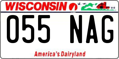WI license plate 055NAG