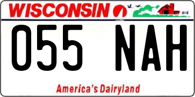 WI license plate 055NAH