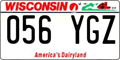 WI license plate 056YGZ