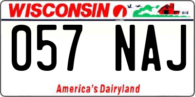 WI license plate 057NAJ