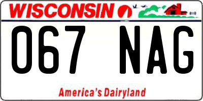 WI license plate 067NAG