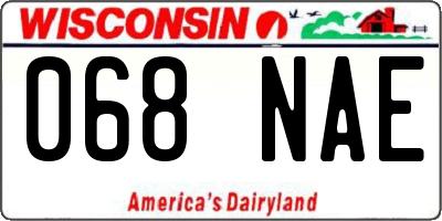 WI license plate 068NAE