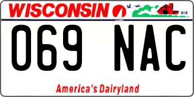 WI license plate 069NAC
