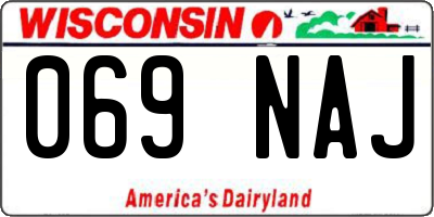 WI license plate 069NAJ