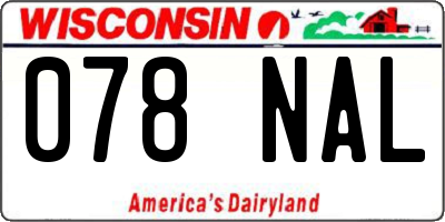WI license plate 078NAL