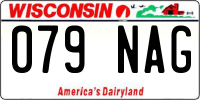 WI license plate 079NAG