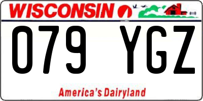 WI license plate 079YGZ