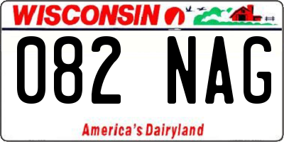 WI license plate 082NAG