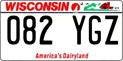 WI license plate 082YGZ