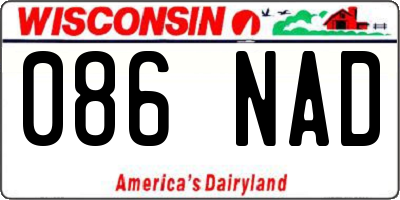 WI license plate 086NAD