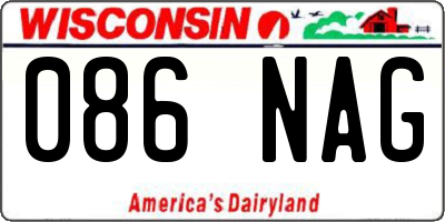 WI license plate 086NAG