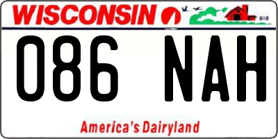 WI license plate 086NAH