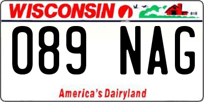 WI license plate 089NAG