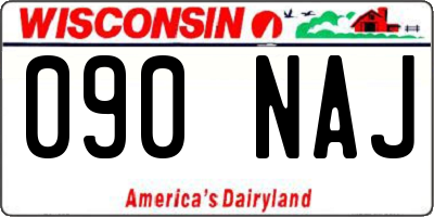 WI license plate 090NAJ