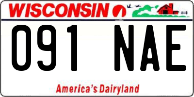 WI license plate 091NAE