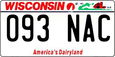 WI license plate 093NAC