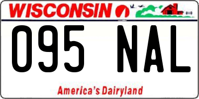 WI license plate 095NAL