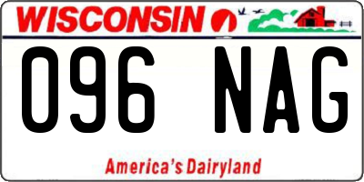 WI license plate 096NAG