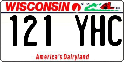 WI license plate 121YHC