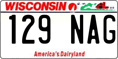 WI license plate 129NAG