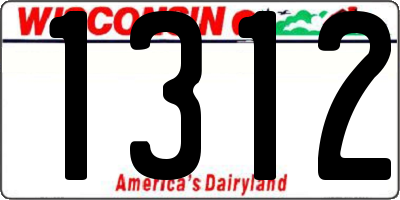 WI license plate 1312