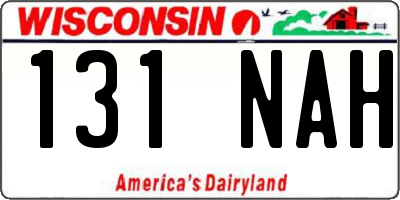 WI license plate 131NAH