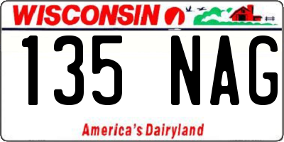 WI license plate 135NAG