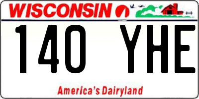 WI license plate 140YHE