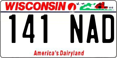 WI license plate 141NAD