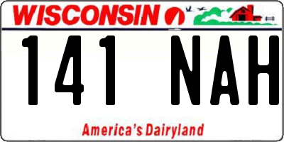 WI license plate 141NAH