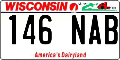 WI license plate 146NAB