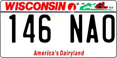 WI license plate 146NAO