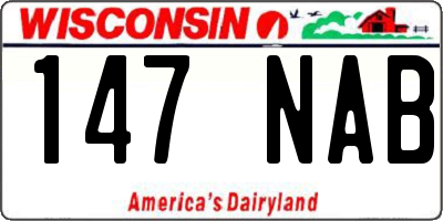 WI license plate 147NAB