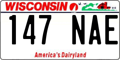 WI license plate 147NAE