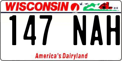 WI license plate 147NAH