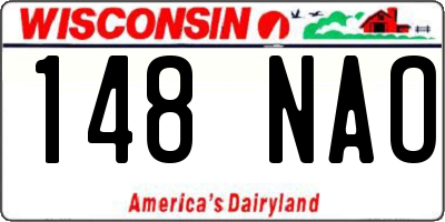 WI license plate 148NAO