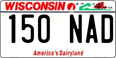 WI license plate 150NAD