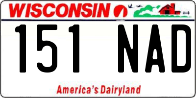 WI license plate 151NAD