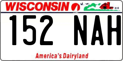 WI license plate 152NAH